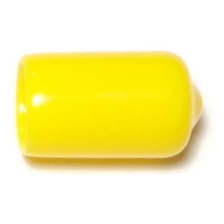 Screw Cap, 3/8 In Dia, Yellow, Plastic 15 PK